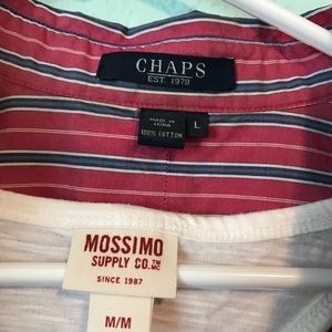 CHAPS BUTTON DOWN WITH A FREE TANK TOP